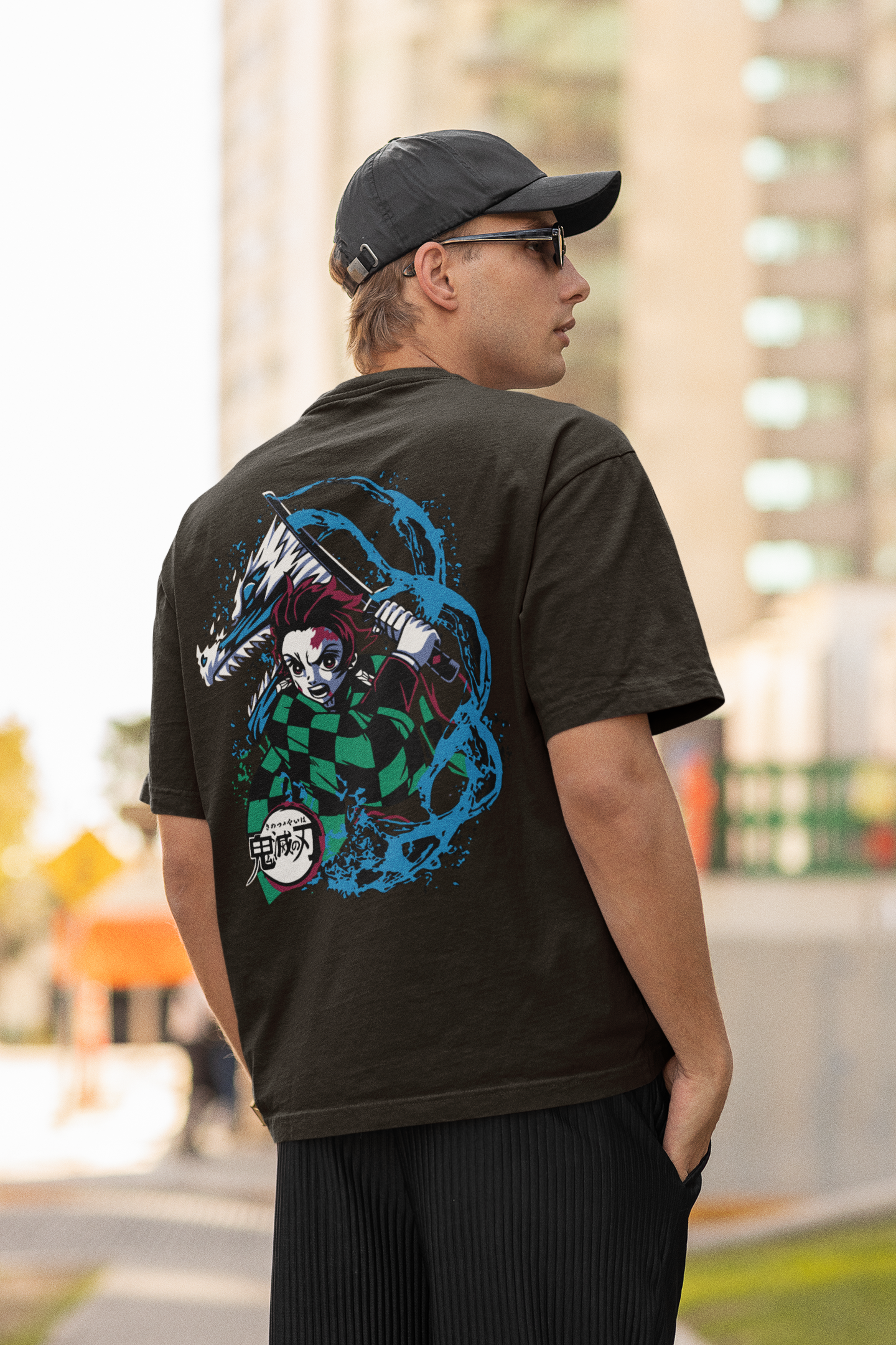 Men's Demon Slayer Tanjiro Oversized T-shirt