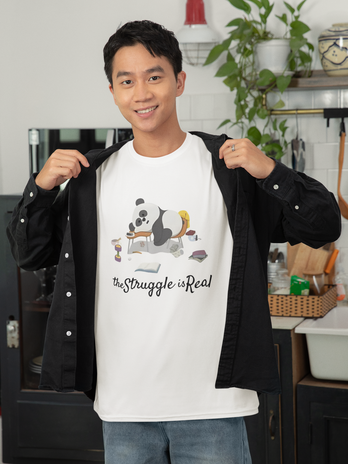 Men's The Struggle Is Real Oversized T-shirt