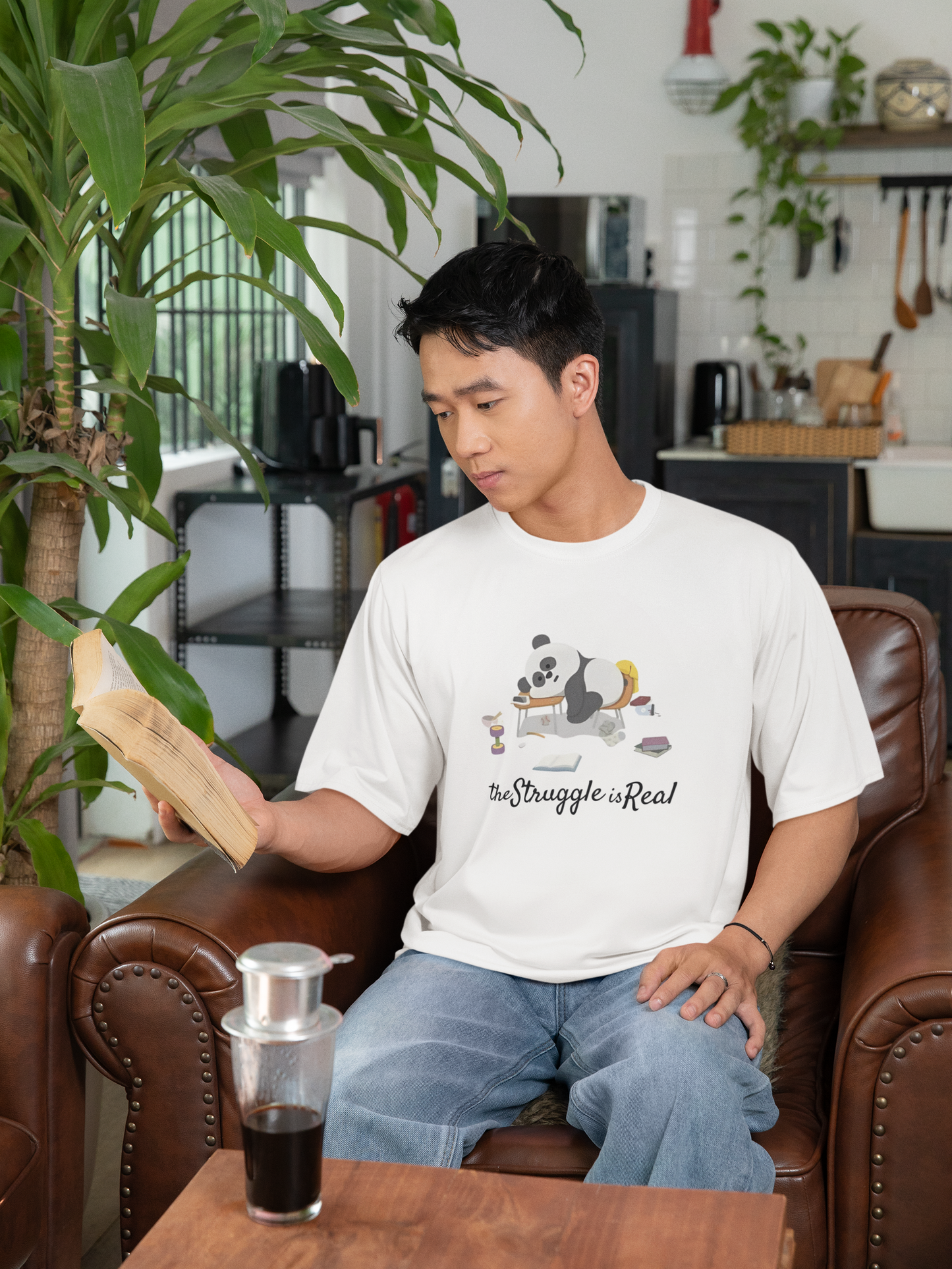 Men's The Struggle Is Real Oversized T-shirt