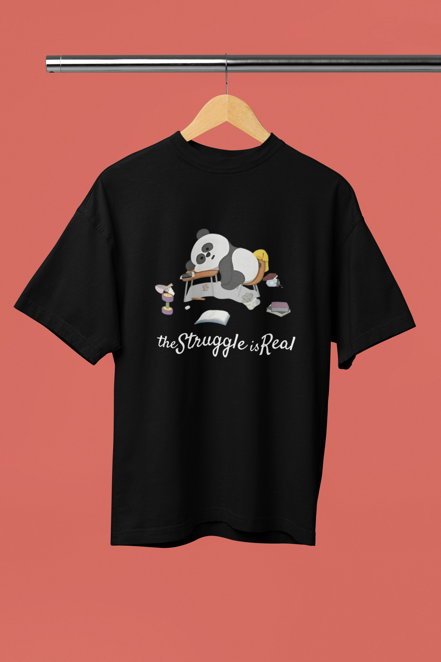 Men's The Struggle Is Real Oversized T-shirt