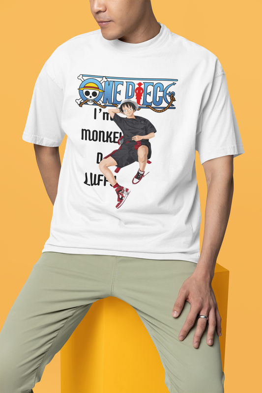 Men's One Piece I'm Luffy D Monkey Oversized T-shirt