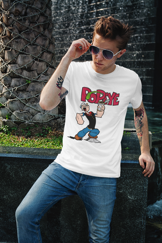 Men’s Popeye Muscle Strength Regular T-Shirt - Gym & Fun Tee