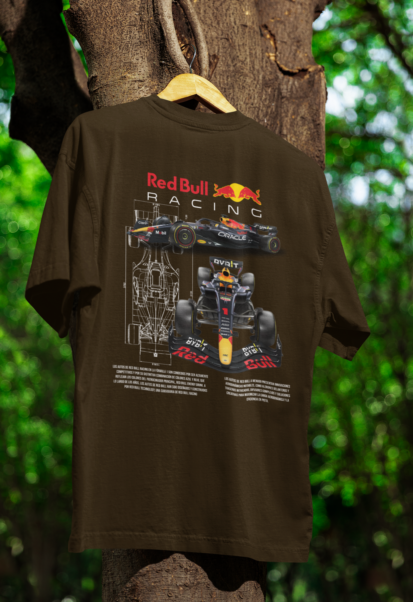 Men's Aerodynamic Excellence Red Bull F1 Car Oversized T-shirt
