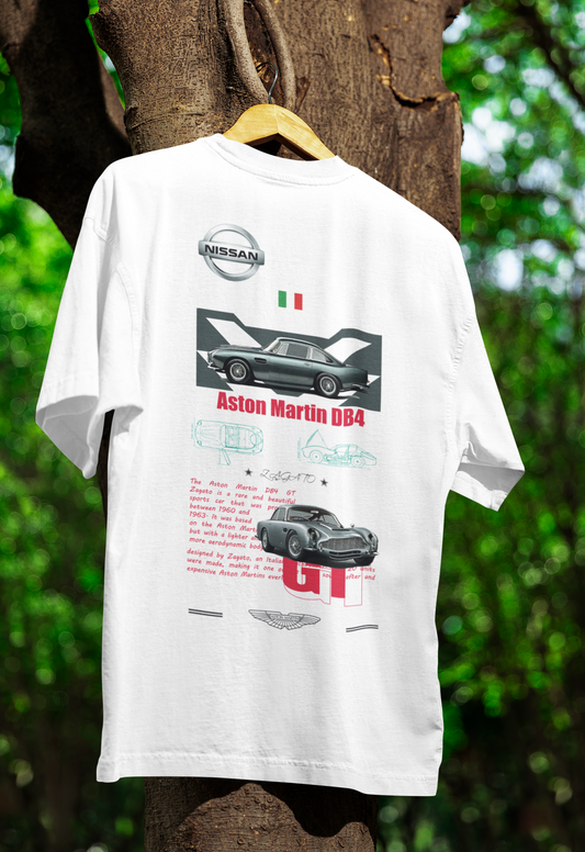 Men's Aston Martin DB4 GT Zagato Classic Car Oversized T-shirt