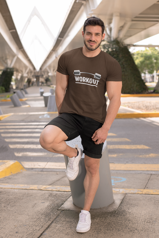 Workout Motivation Gym Regular T-Shirt - Train Hard, Lift Heavy